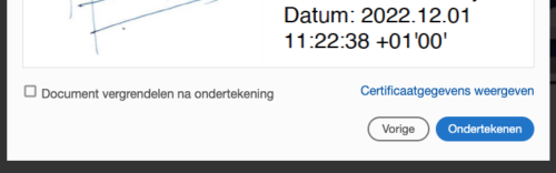 weergave optie document vergendelen